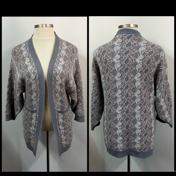 By Anthropologie Serpentine Gray Duster Sweater - Picture 2 of 14